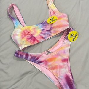 Forever 21 tie dye neon bikini size small